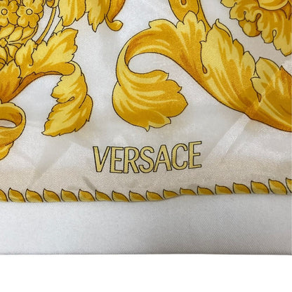 Versace Lining Baroque Pattern Medusa Button Tailored Jacket White Spring 38 — view 8