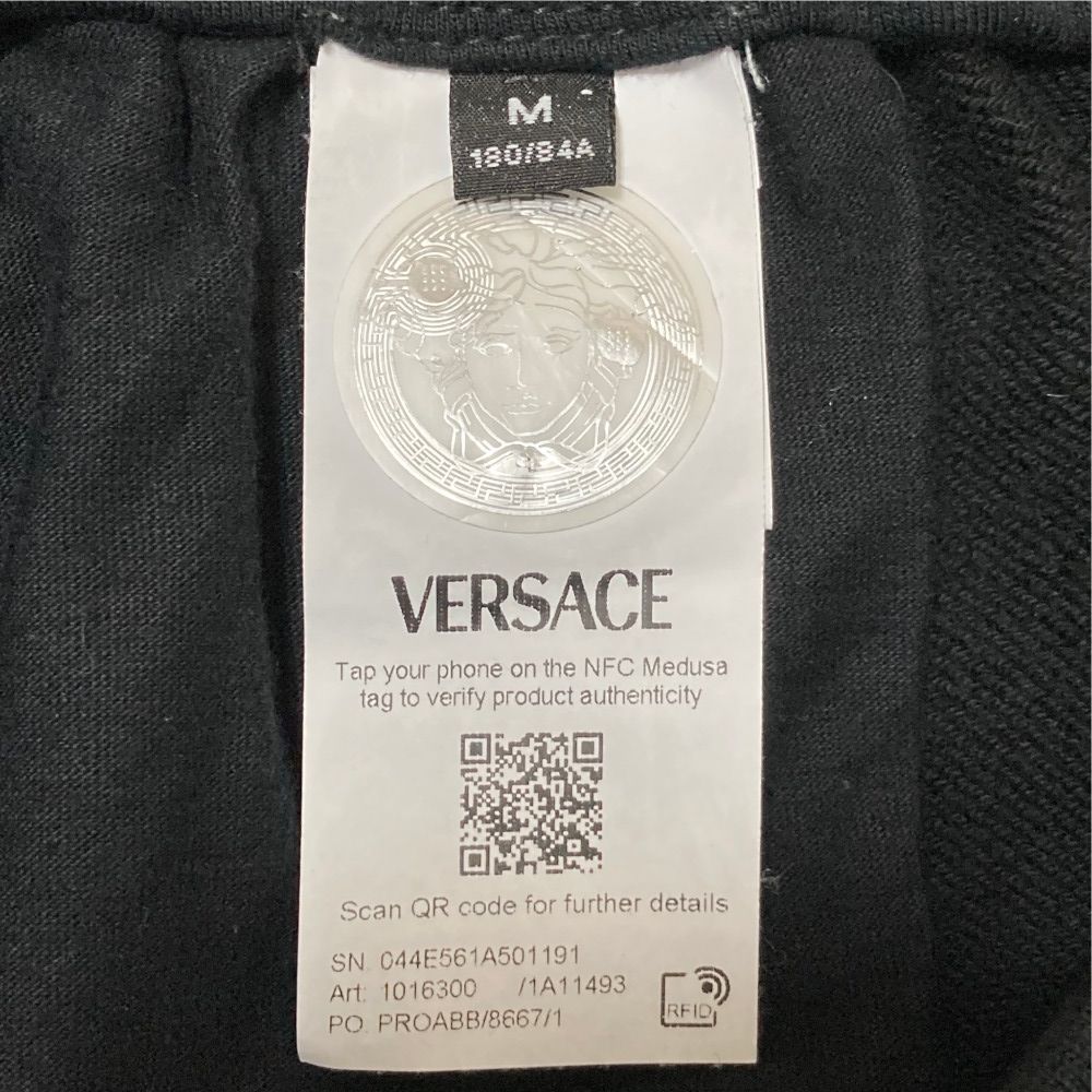 Versace Medusa Logo Embroidery Sweatshirt Jogger Pants Black Spring Summer M — view 5
