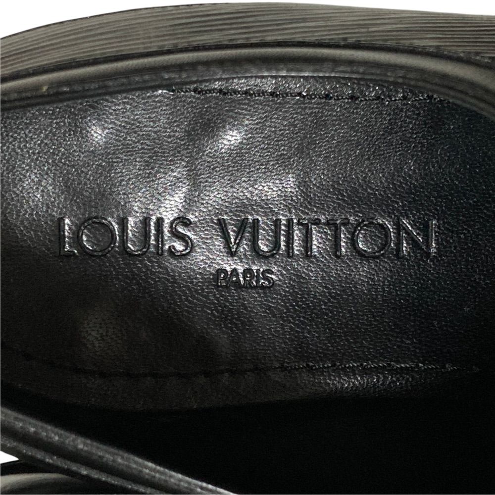Louis Vuitton Wall Street Line Epi Plain Toe Shoes Black Spring Summer 7.5 — view 8
