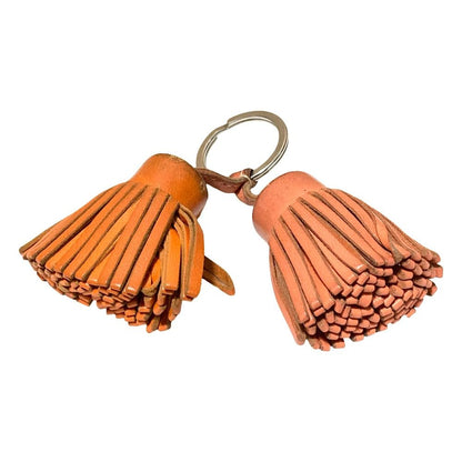 Hermes Carmen Unodos Key Sling Bag Charm Pink Orange