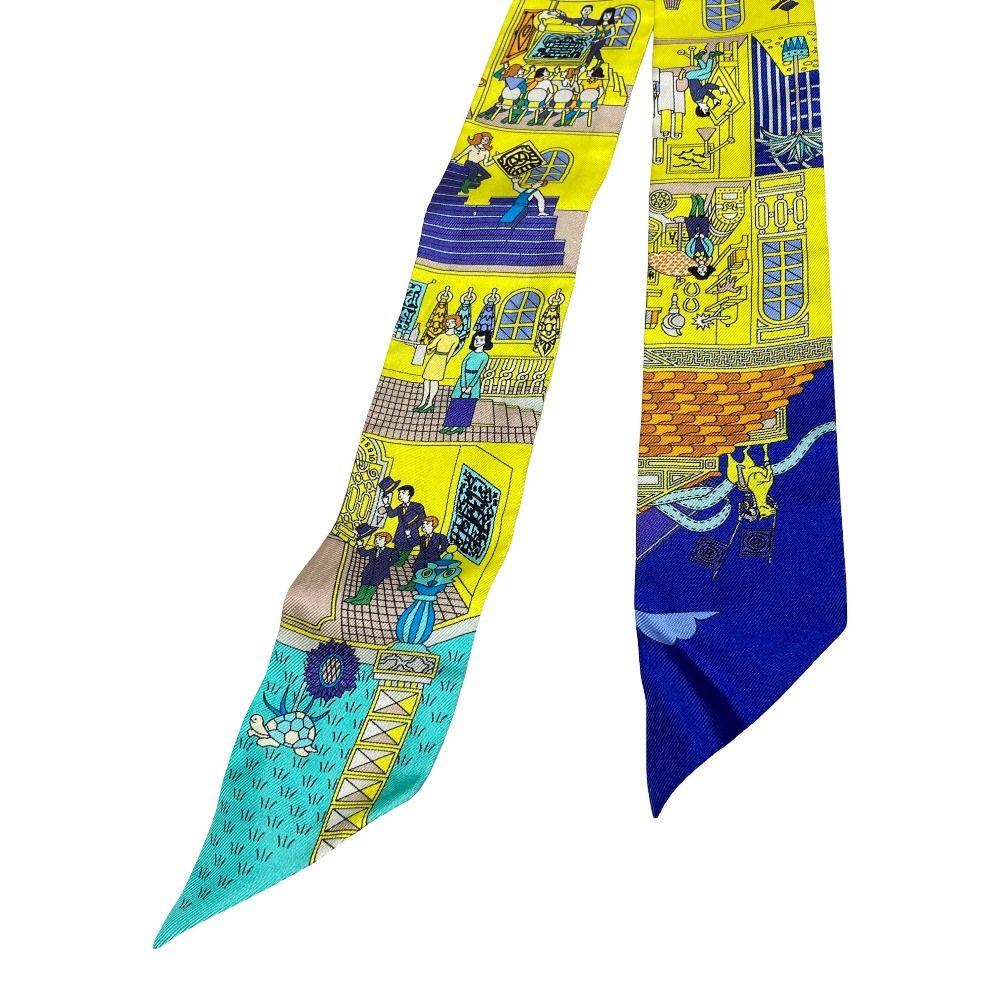 Hermes la Maison Des Carres Twilly Scarf Yellow — view 6