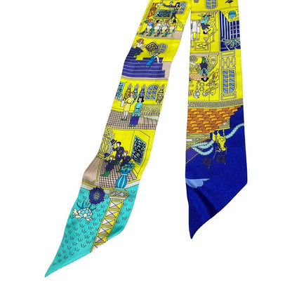 Hermes la Maison Des Carres Twilly Scarf Yellow — view 6