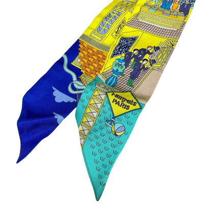 Hermes la Maison Des Carres Twilly Scarf Yellow — view 2