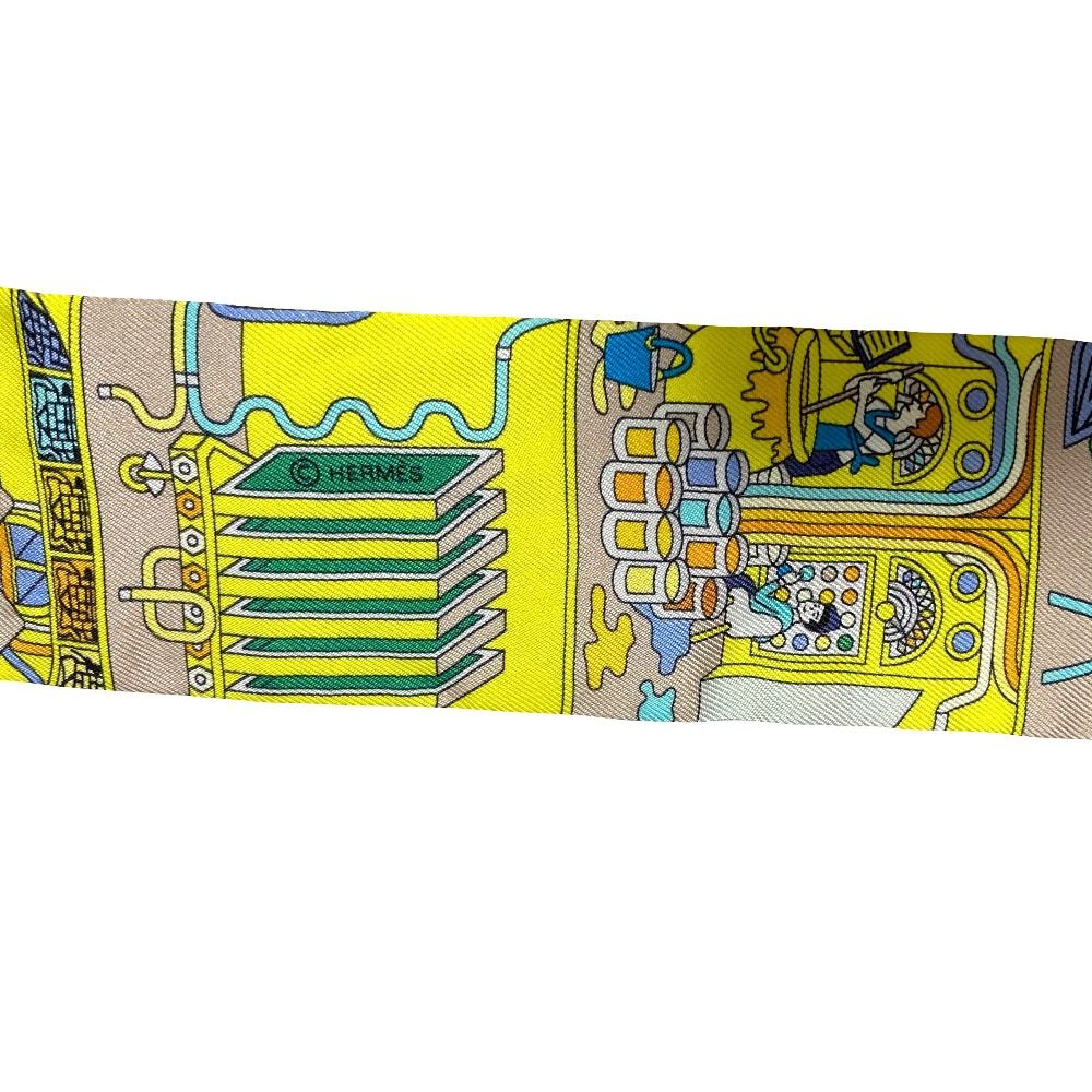 Hermes la Maison Des Carres Twilly Scarf Yellow — view 4
