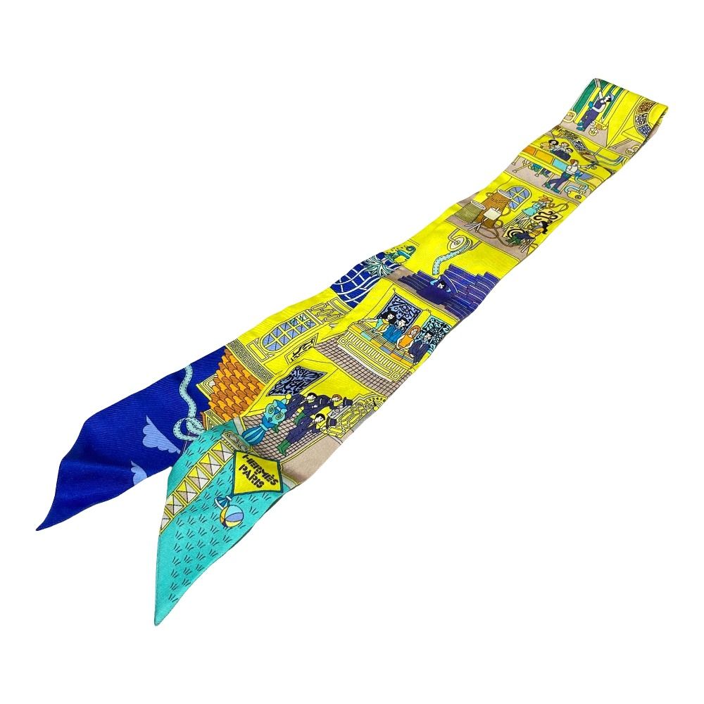 Hermes la Maison Des Carres Twilly Scarf Yellow