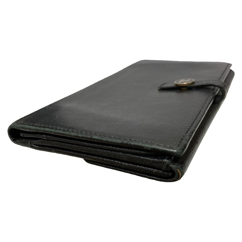 Chanel Coco Buttons Leather Wallet Black — view 3