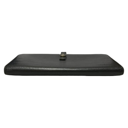 Chanel Coco Buttons Leather Wallet Black — view 4