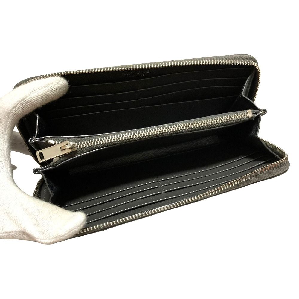 Saint Laurent Paris Cassandra Zip Around Wallet Gray — view 5