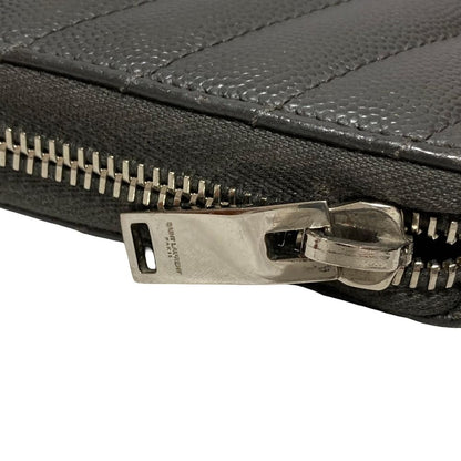 Saint Laurent Paris Cassandra Zip Around Wallet Gray — view 8