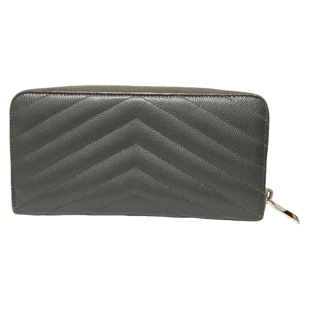 Saint Laurent Paris Cassandra Zip Around Wallet Gray — view 2
