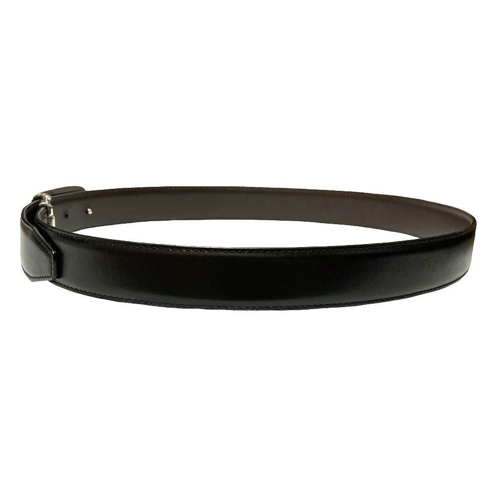 Gucci G Logo Leather Reversible Belt Black Brown — view 4