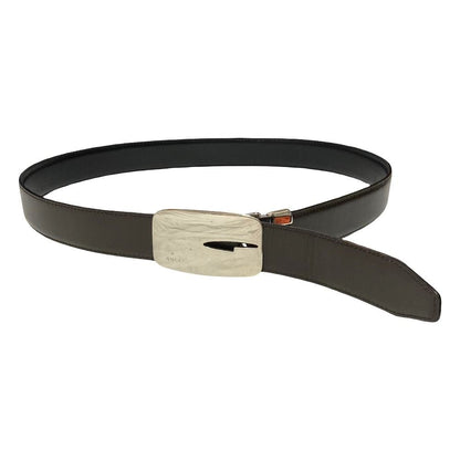 Gucci G Logo Leather Reversible Belt Black Brown — view 2