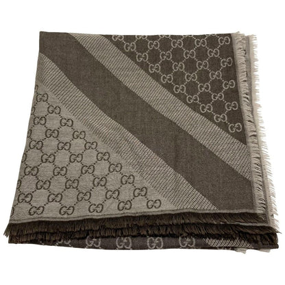 Gucci GG Pattern Large Shawl Scarf Ground