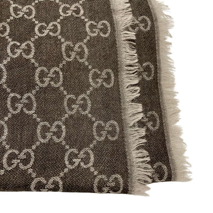 Gucci GG Pattern Large Shawl Scarf Ground — view 3