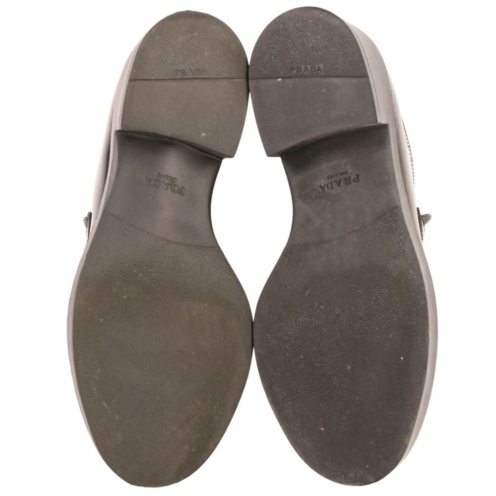 Prada Triangle Plate Chocolate Loafers Black Spring Summer Fall Winter — view 7