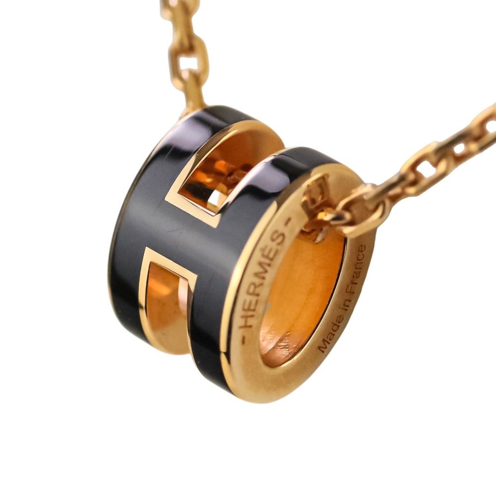 Hermes Mini Pop H Pendant Noir Gold Colored — view 3
