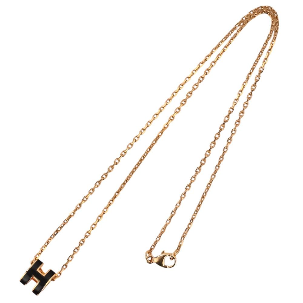 Hermes Mini Pop H Pendant Noir Gold Colored — view 6