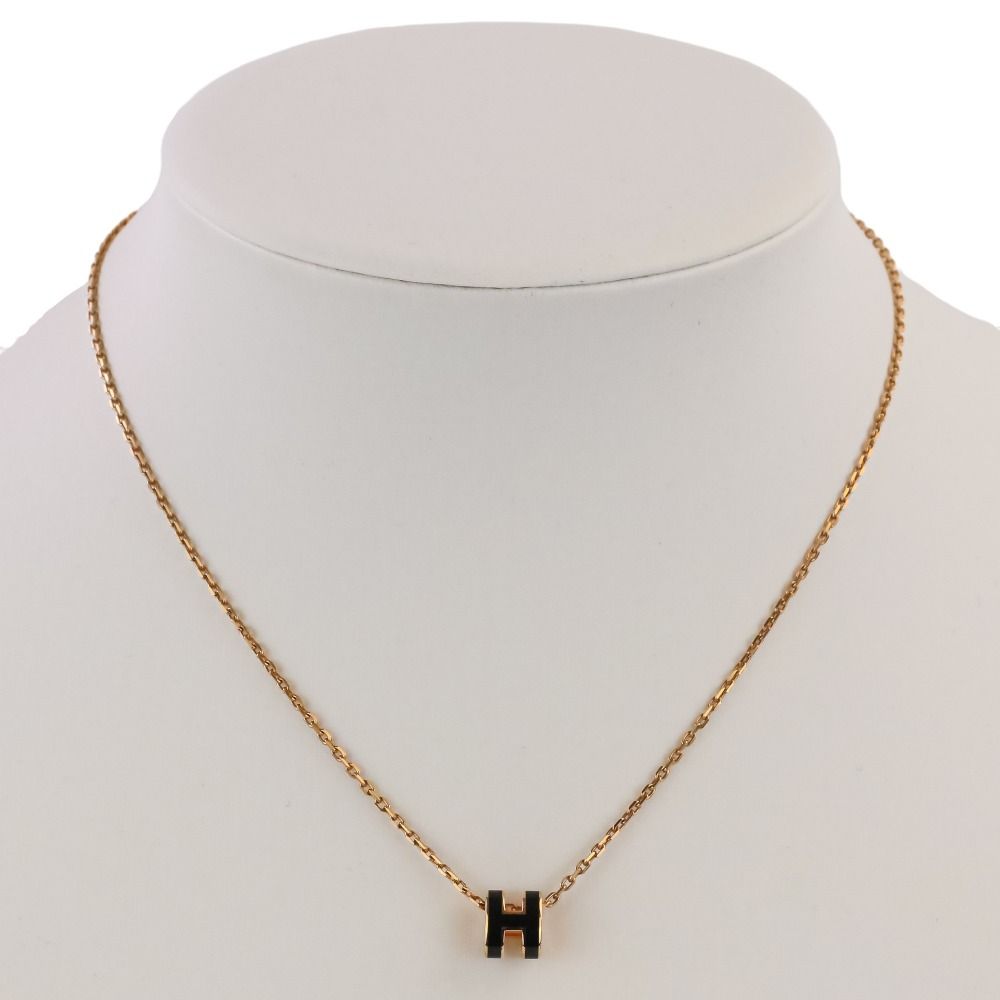 Hermes Mini Pop H Pendant Noir Gold Colored — view 4