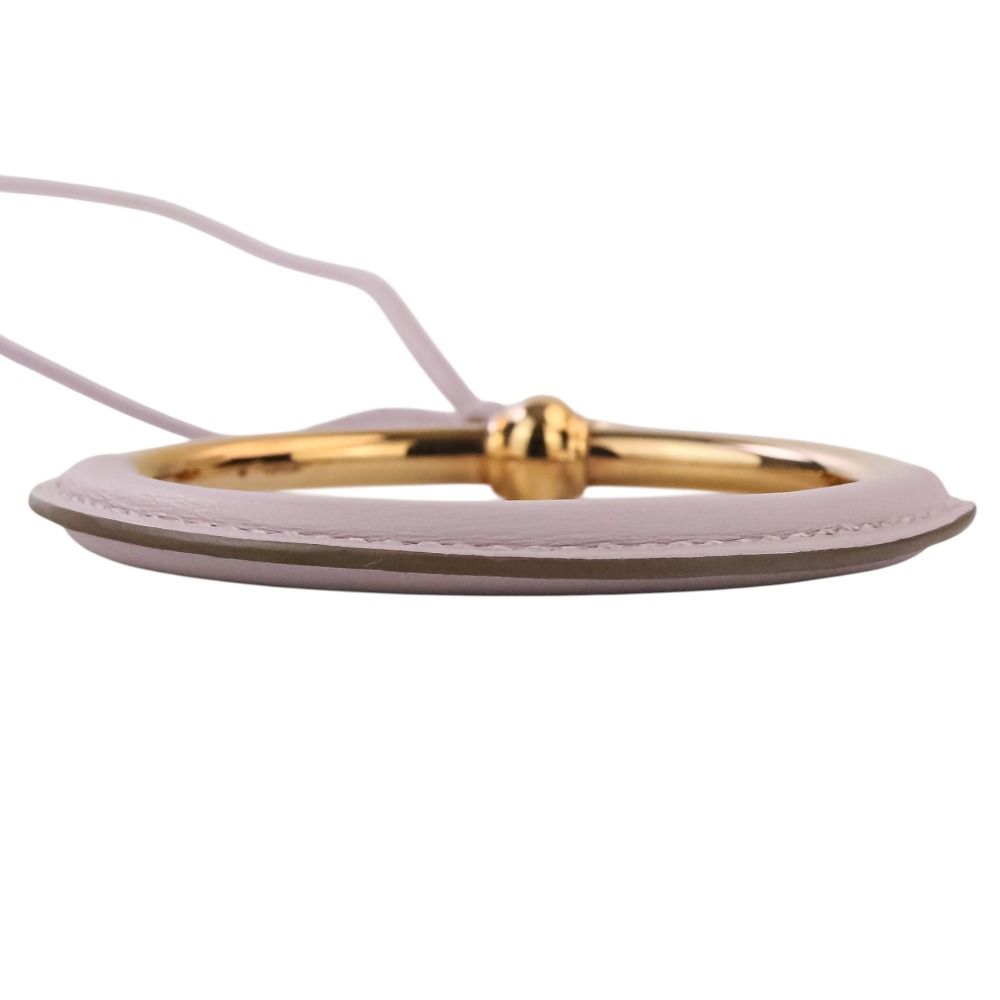 Hermes Loop Grand Necklace Gold Colored Light Pink Mauve Sylvestre — view 8