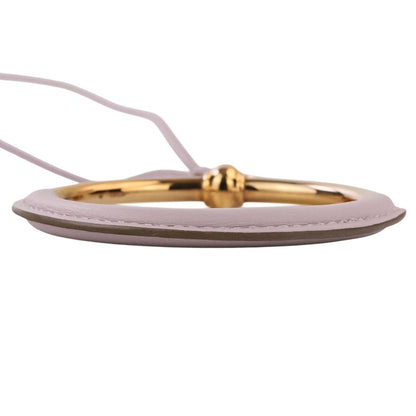 Hermes Loop Grand Necklace Gold Colored Light Pink Mauve Sylvestre — view 8