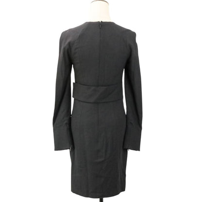 Gucci Frida Era Silk Blend Open Sleeve Gold Metal Cuff Knee-Length Dress 38 — view 4