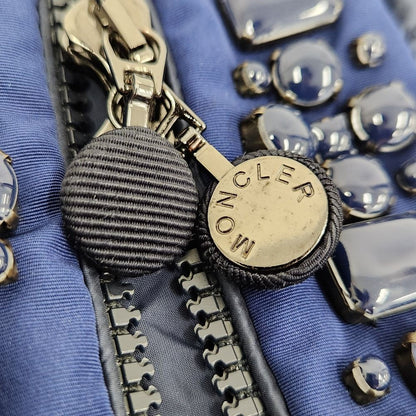 Moncler Cecile Bijou Collarless Down Jacket Navy Autumn Winter 0 — view 7