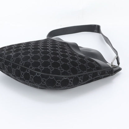 Gucci GG Suede Leather Shoulder Bag Crossbody Black — view 4