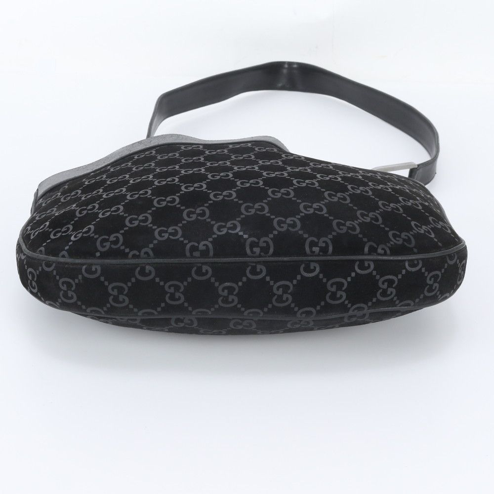 Gucci GG Suede Leather Shoulder Bag Crossbody Black — view 6