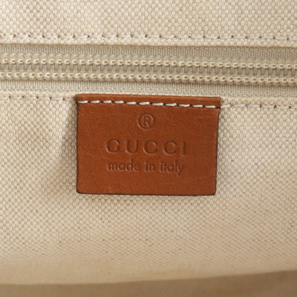 Gucci Leather Nylon Boston Bag Tote Navy — view 8