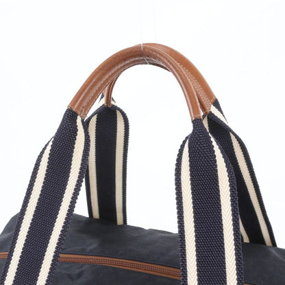 Gucci Leather Nylon Boston Bag Tote Navy — view 2