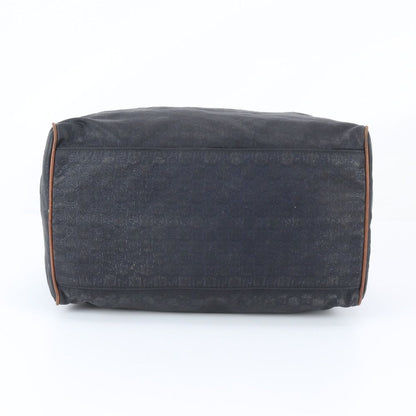 Gucci Leather Nylon Boston Bag Tote Navy — view 6