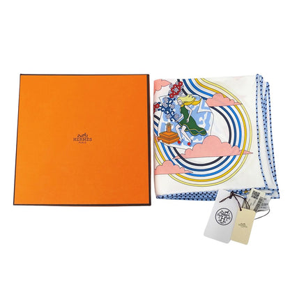 Hermes Scarf Carre 70 Carres Volants Flying Silk White — view 5