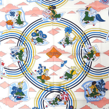 Hermes Scarf Carre 70 Carres Volants Flying Silk White — view 2