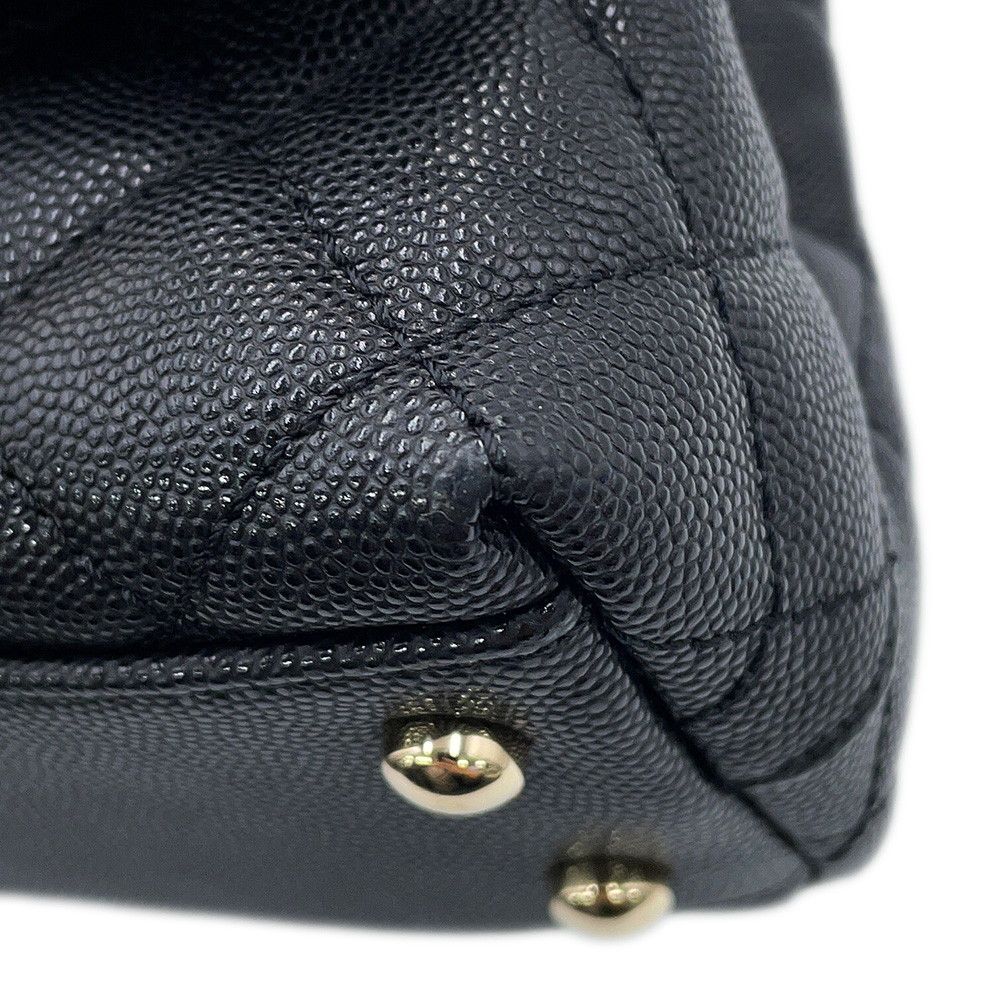 Chanel Handbag Quilted CC Logo Coco Handle XXS Caviar Leather 2-Way Black — view 7
