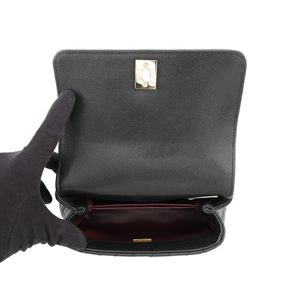 Chanel Handbag Quilted CC Logo Coco Handle XXS Caviar Leather 2-Way Black — view 6