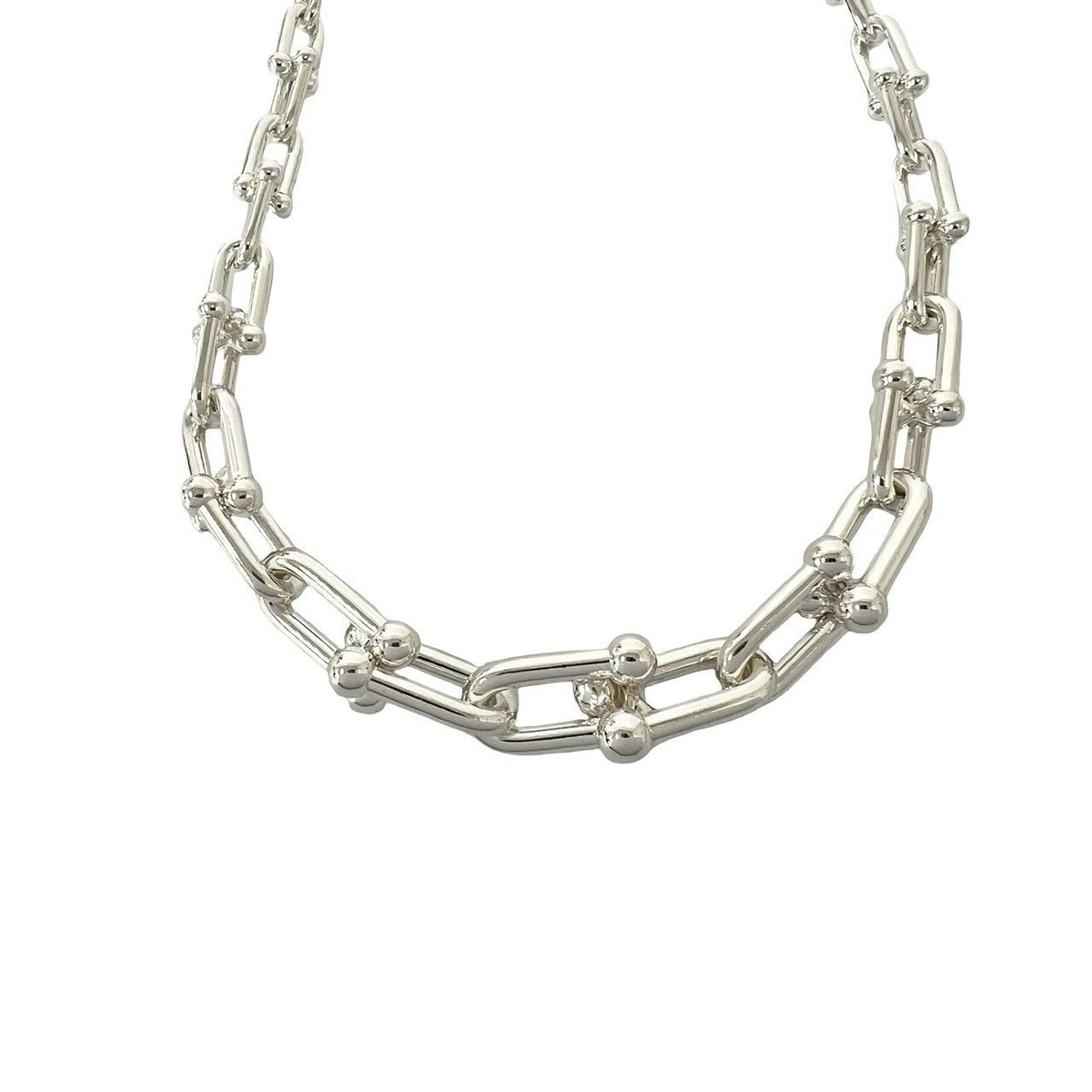 Tiffany & Co HardWear Graduated Links Necklace 925 Sterling Silver — view 4
