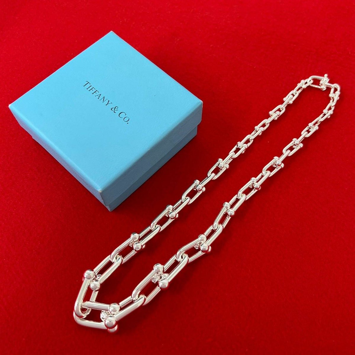 Tiffany & Co HardWear Graduated Links Necklace 925 Sterling Silver
