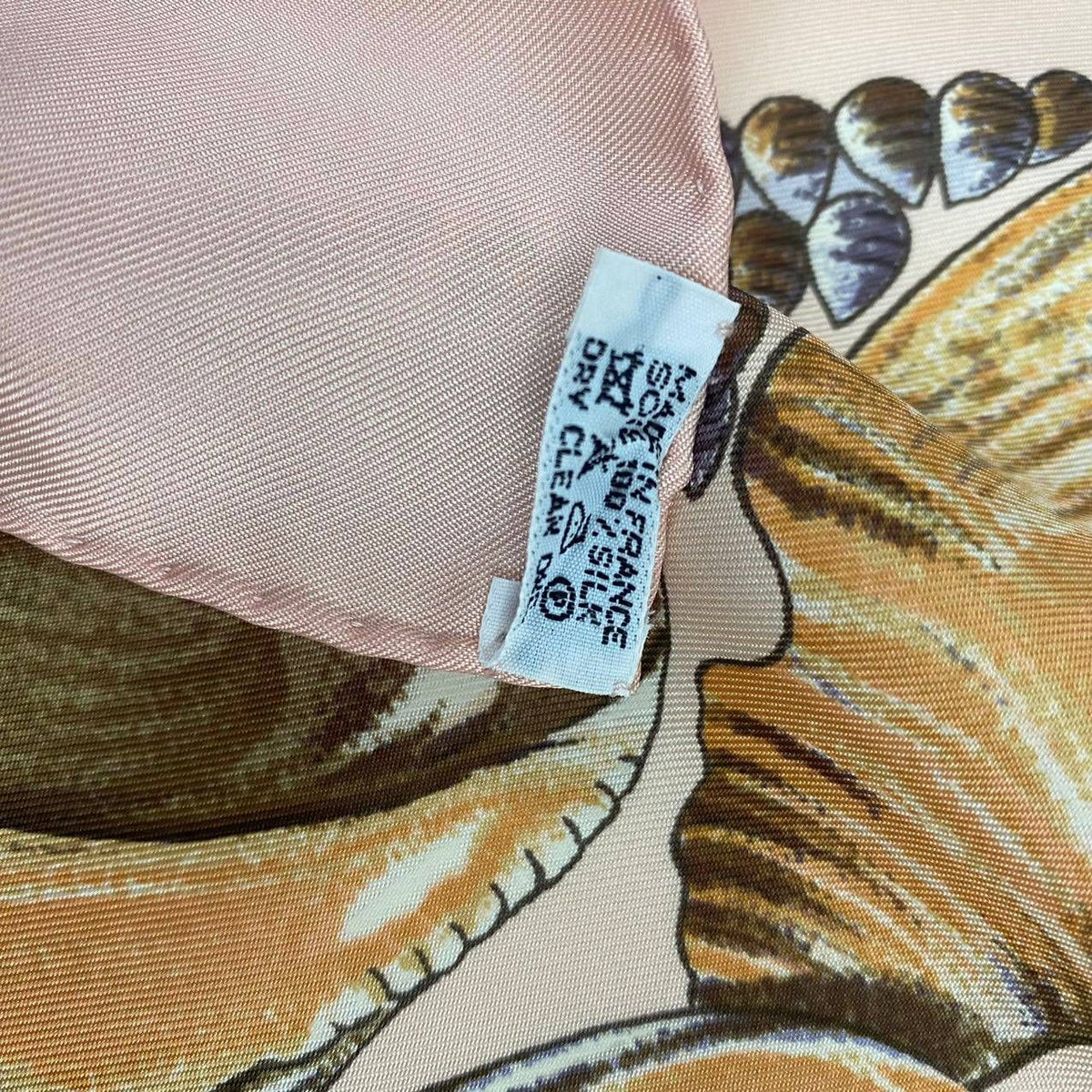 Hermes Carre 90 Scarf Rocaille Seashell Silk Pink — view 6