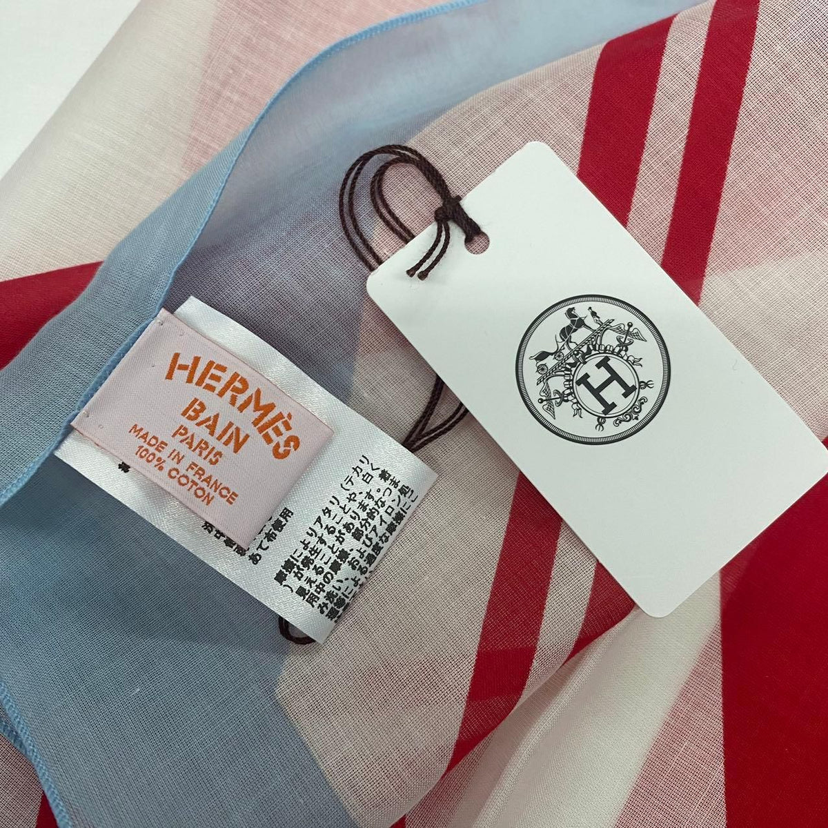 Hermes Scarf Carre 140 Large Yacht Pattern Blue — view 6