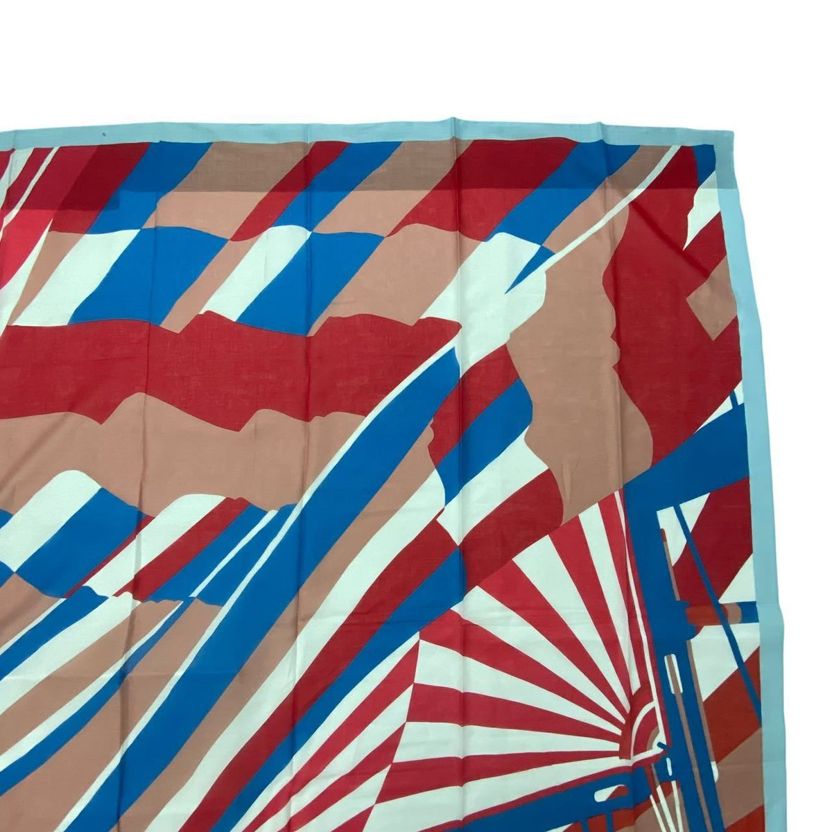 Hermes Scarf Carre 140 Large Yacht Pattern Blue — view 3