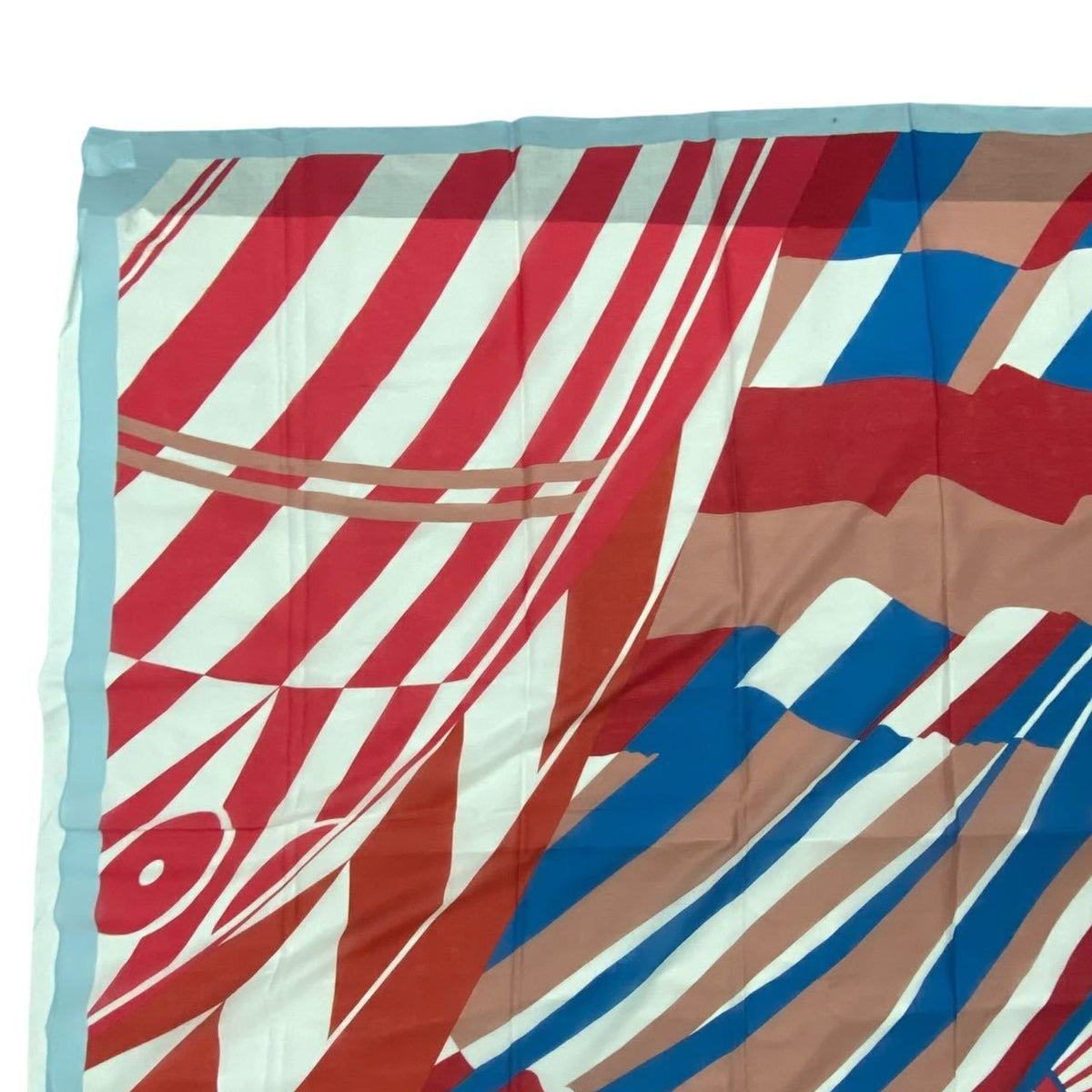 Hermes Scarf Carre 140 Large Yacht Pattern Blue — view 2
