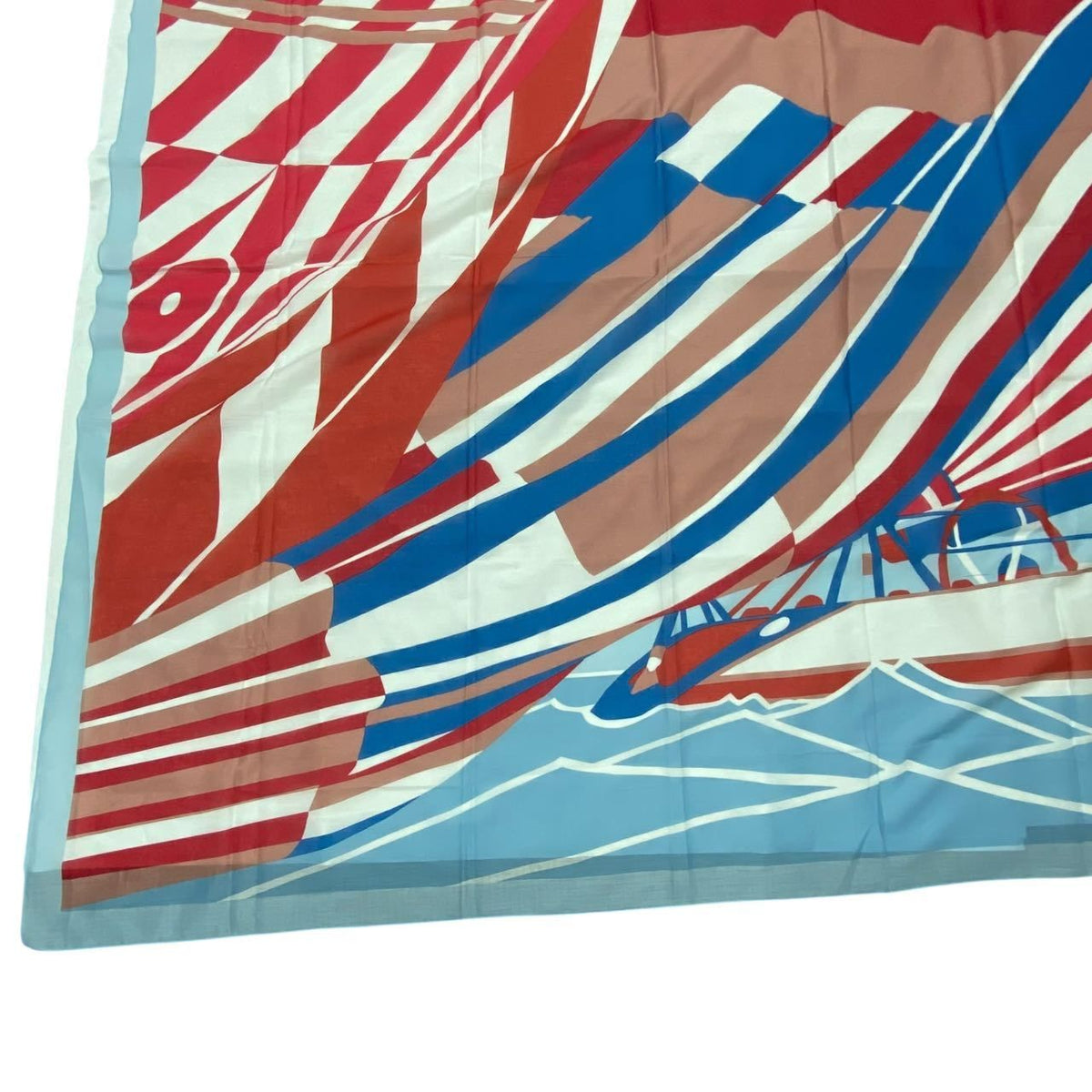 Hermes Scarf Carre 140 Large Yacht Pattern Blue — view 4