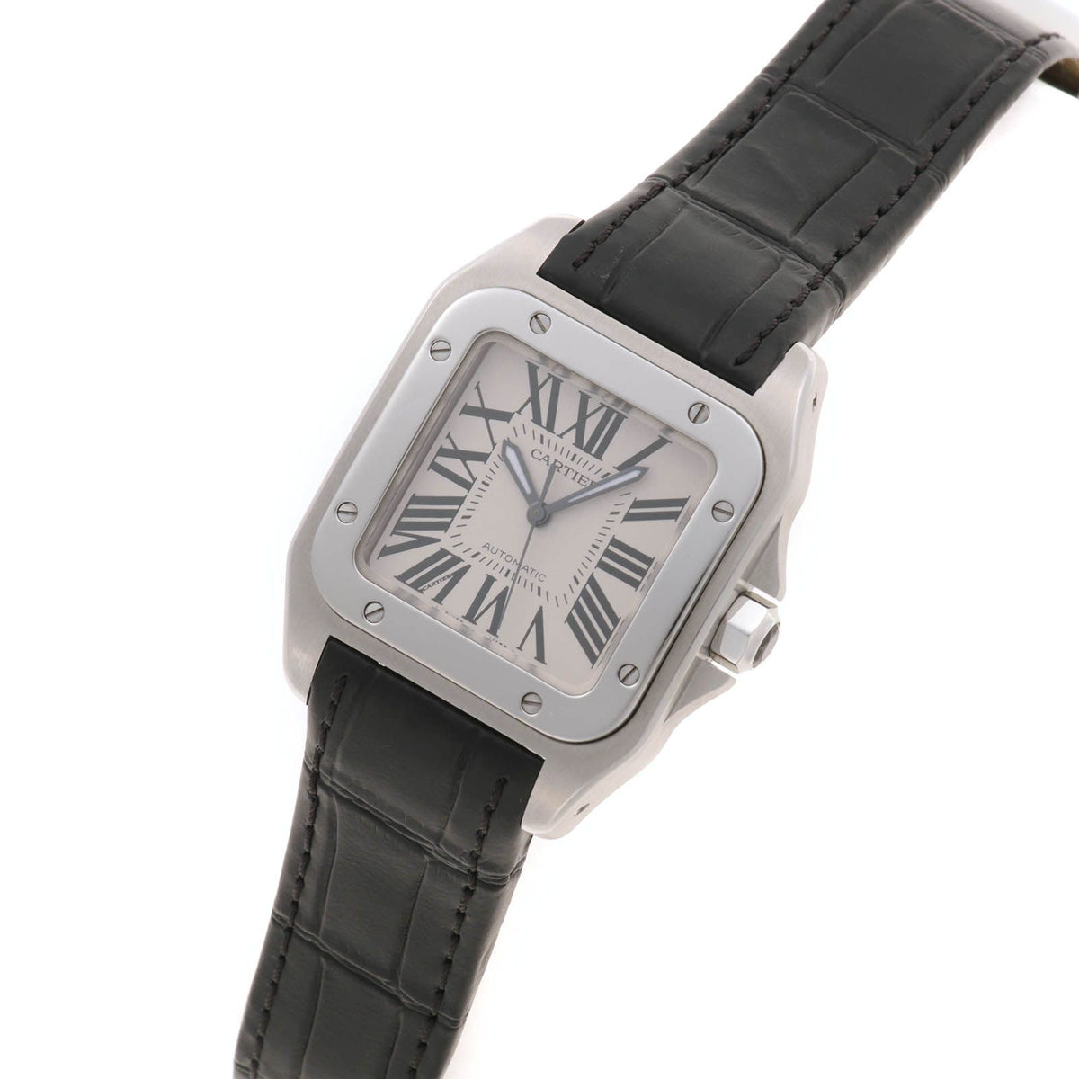 Cartier Santos 100 Watch Stainless Silver Boys — view 2
