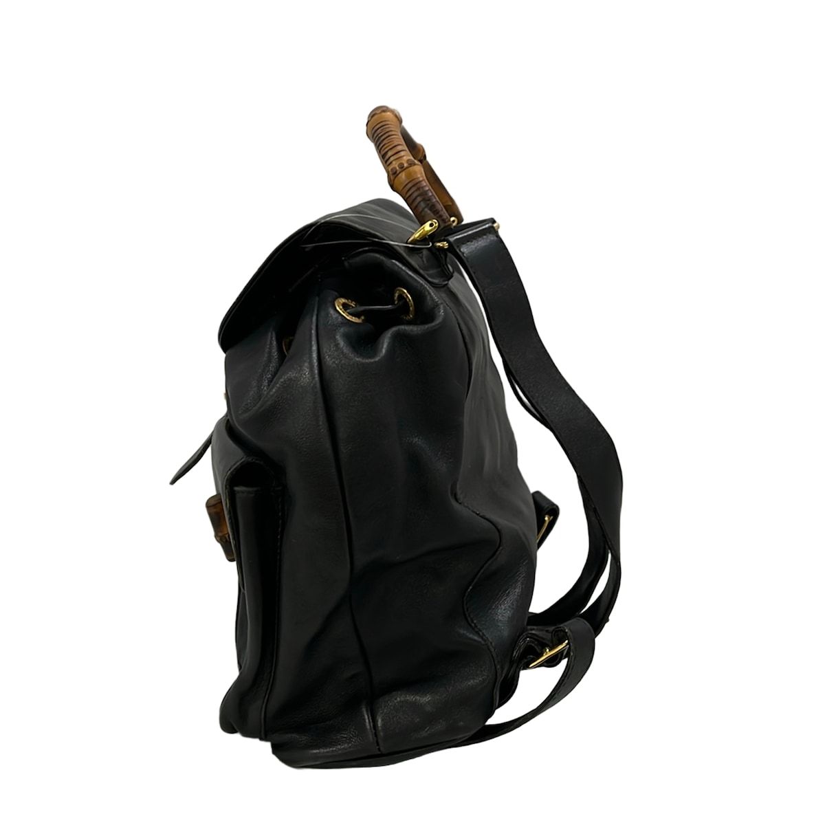 Gucci Backpack Bamboo Black Leather — view 2