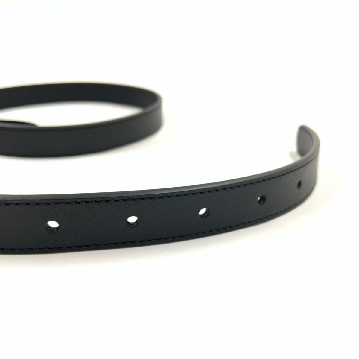 Gucci GG Marmont Double G Faux Pearl Leather Buckle Belt Black — view 7