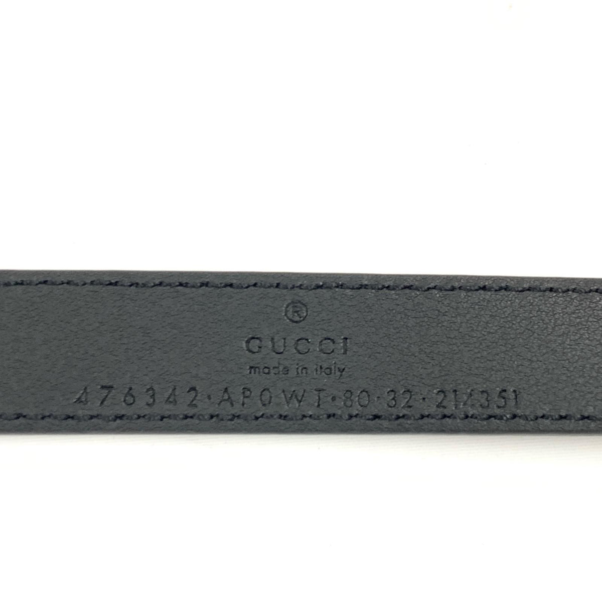Gucci GG Marmont Double G Faux Pearl Leather Buckle Belt Black — view 5
