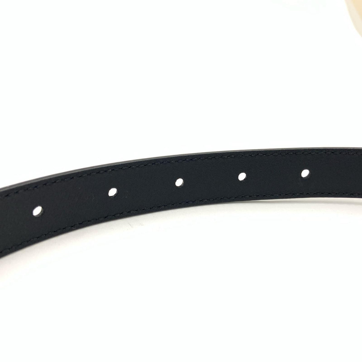 Gucci GG Marmont Double G Faux Pearl Leather Buckle Belt Black — view 6