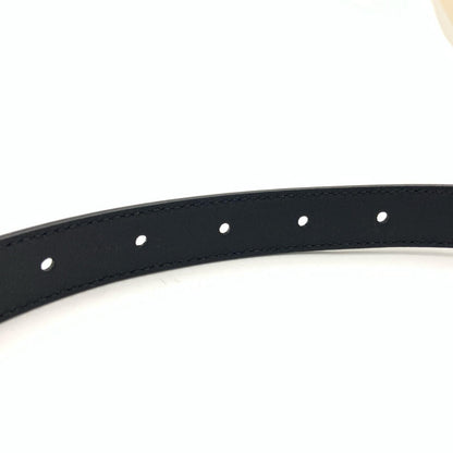 Gucci GG Marmont Double G Faux Pearl Leather Buckle Belt Black — view 6