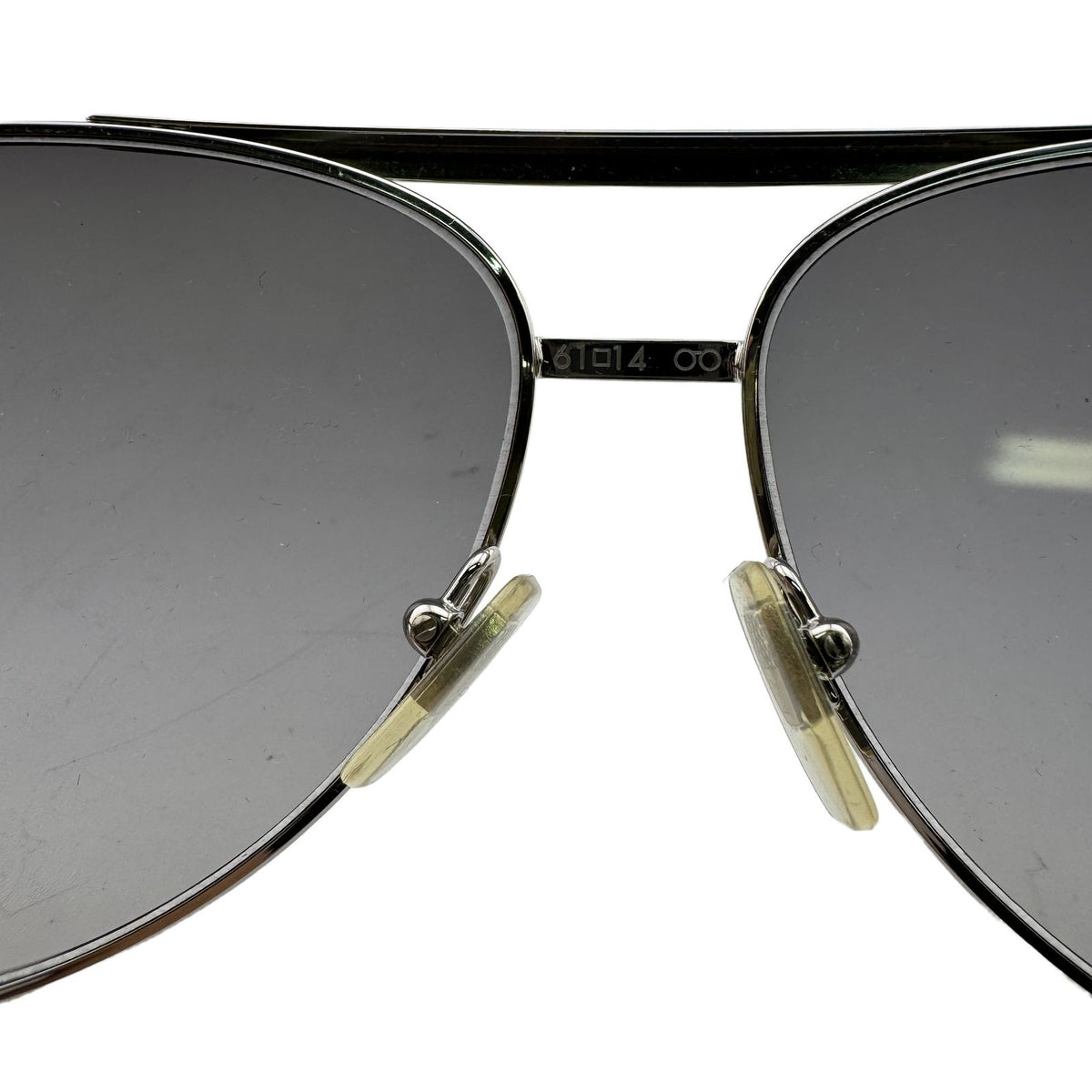Louis Vuitton Attitude Pilot Metal Frame Damier Pattern Sunglasses Silver Clear — view 7