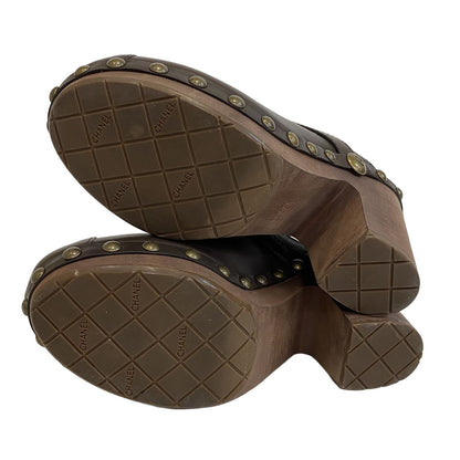 Chanel Leather Sandals Strap Brown Luxury Shoes Summer — view 8